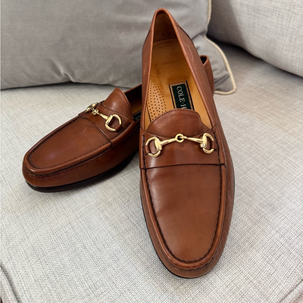 Cole Haan tan loafers beautiful leather mens 9.5